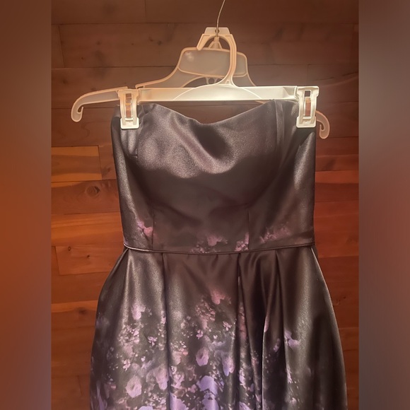 Size 10, Betsy Adam strapless dress with zipper and clasp on the back worn once - Picture 2 of 4
